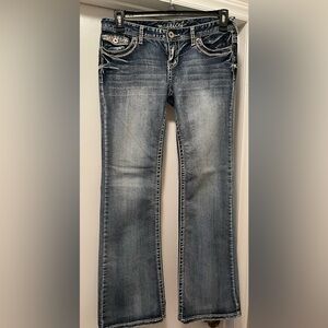 Maurices Flare Jeans Medium Wash Low Rise size 9/10